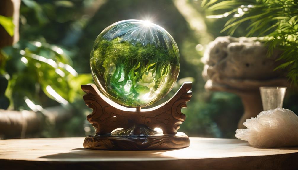 crystal globe enhances energy
