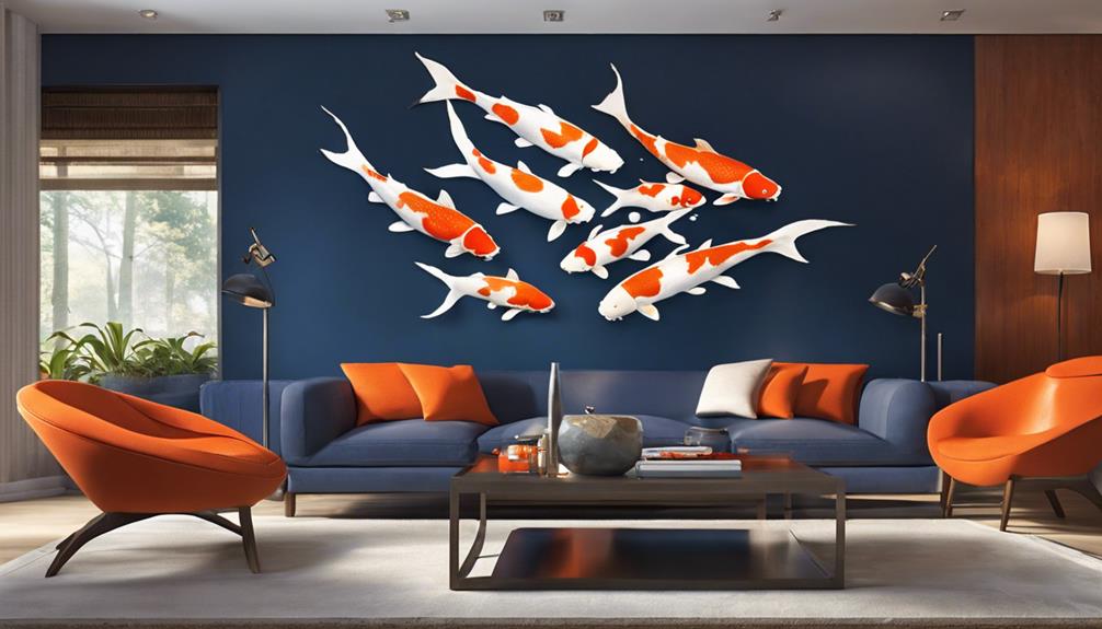 koi fish art decor